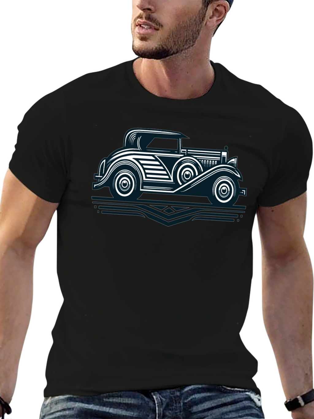 Retro Car Graphic T-Shirt - Classic Auto Tee