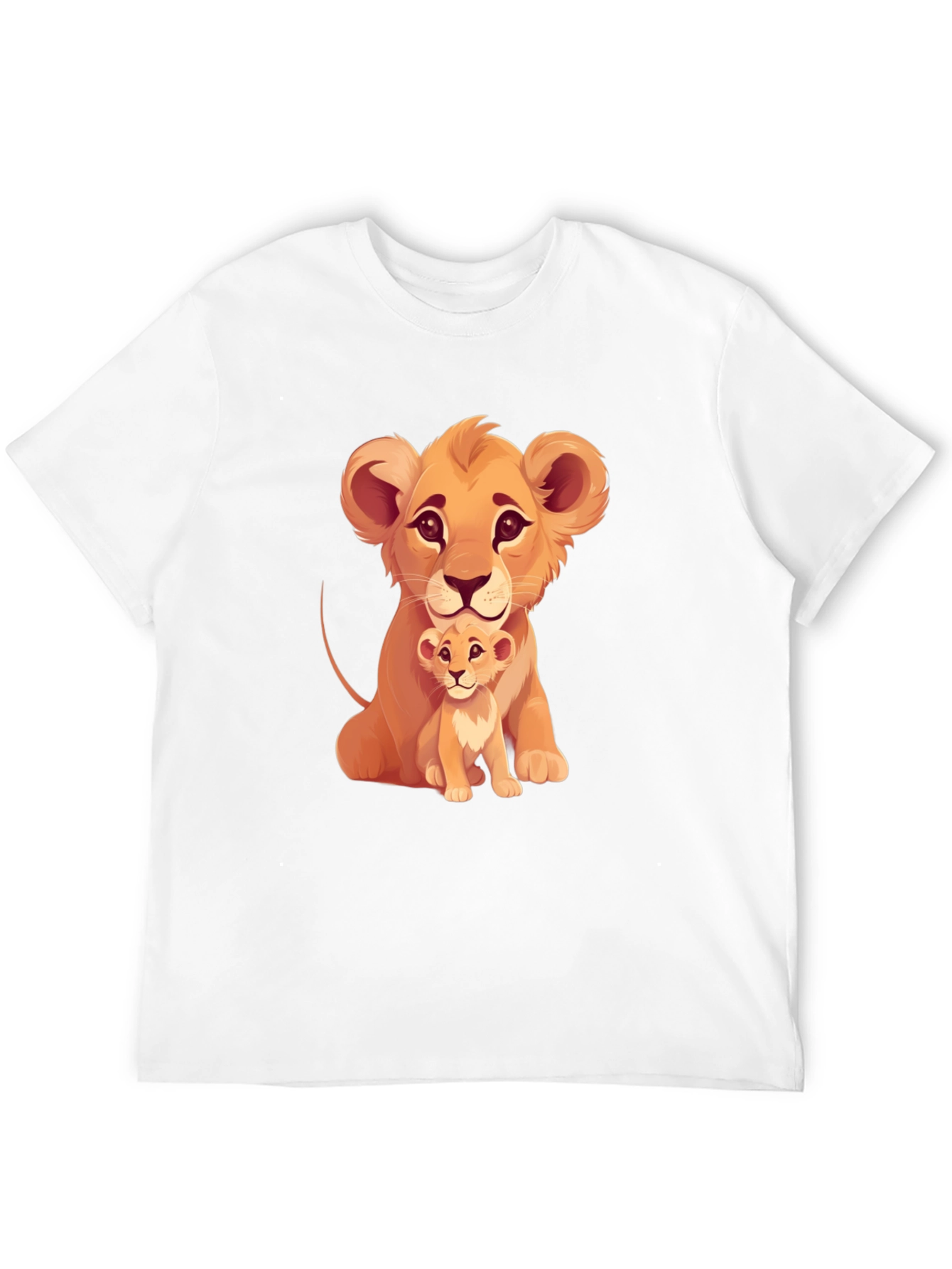 Lion Cub Graphic Tee - Black Cotton T-Shirt