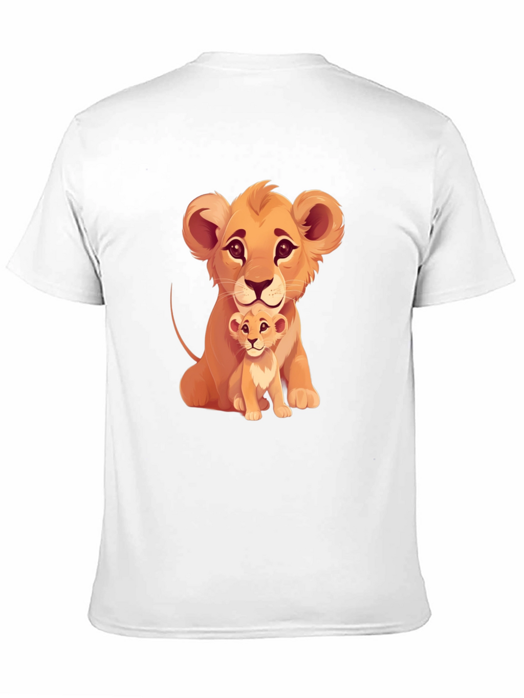 Lion Cub Graphic Tee - Black Cotton T-Shirt