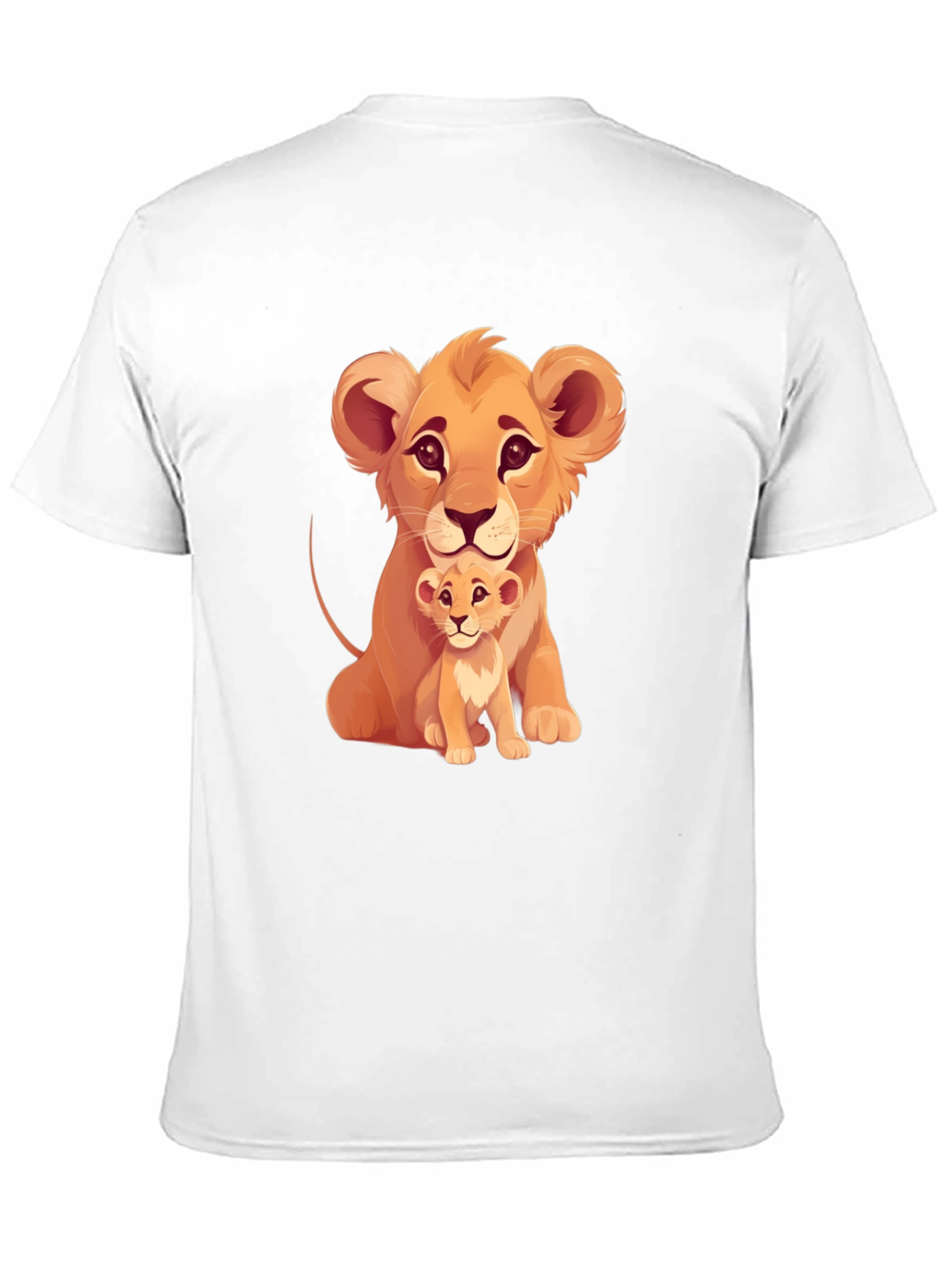 Lion Cub Graphic Tee - Black Cotton T-Shirt
