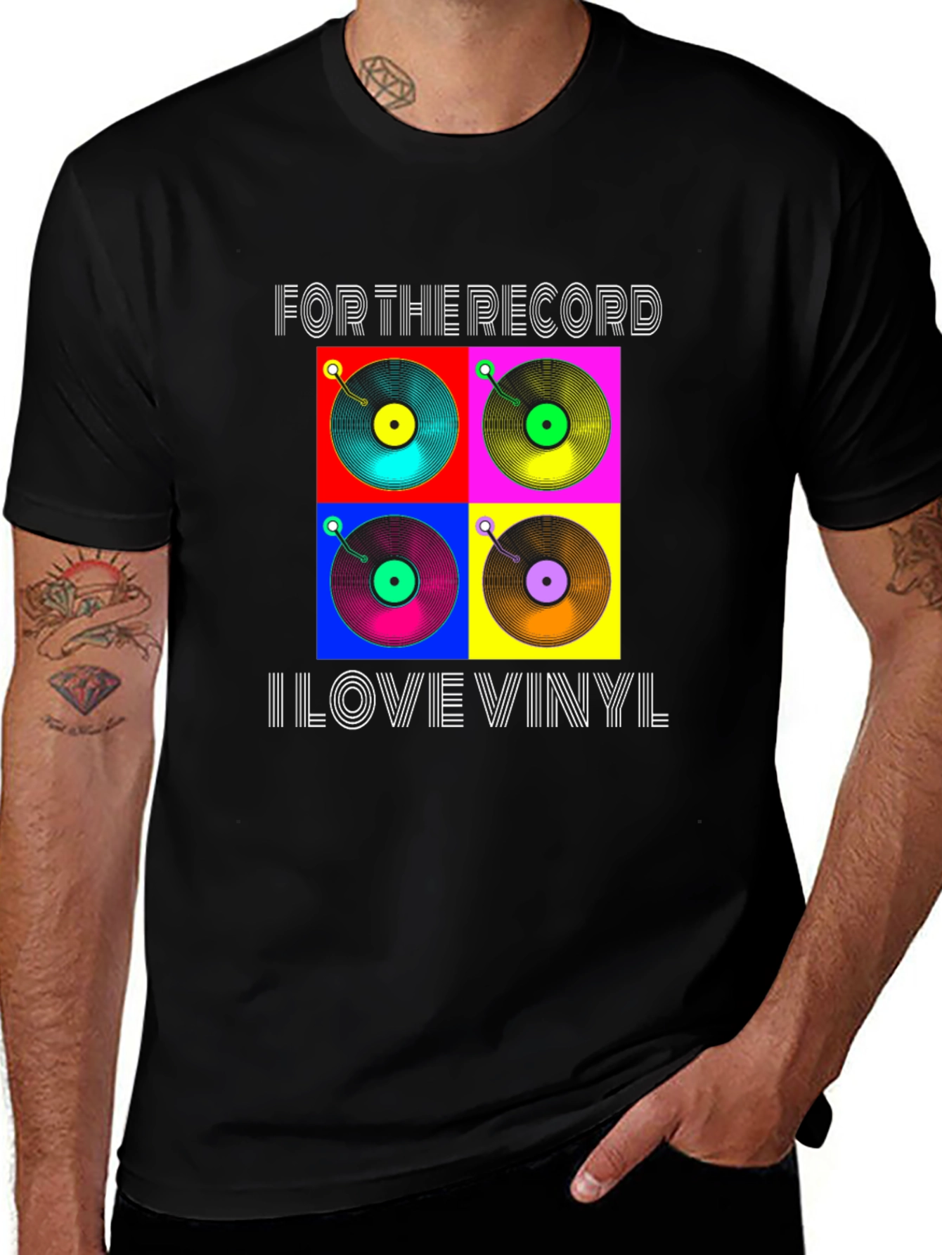 For the Record I Love Vinyl T-Shirt