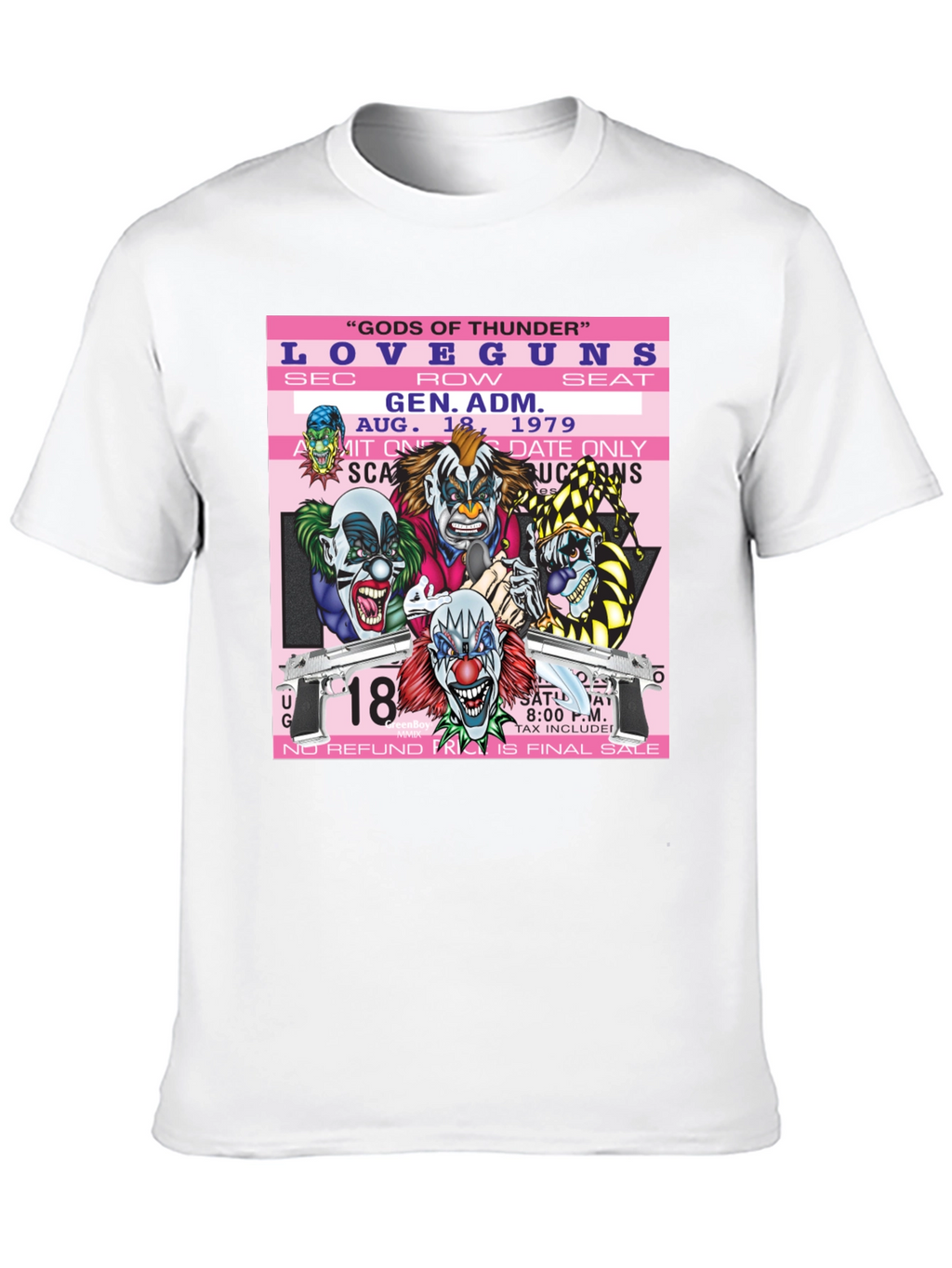 Love Guns Concert Ticket Graphic T-Shirt