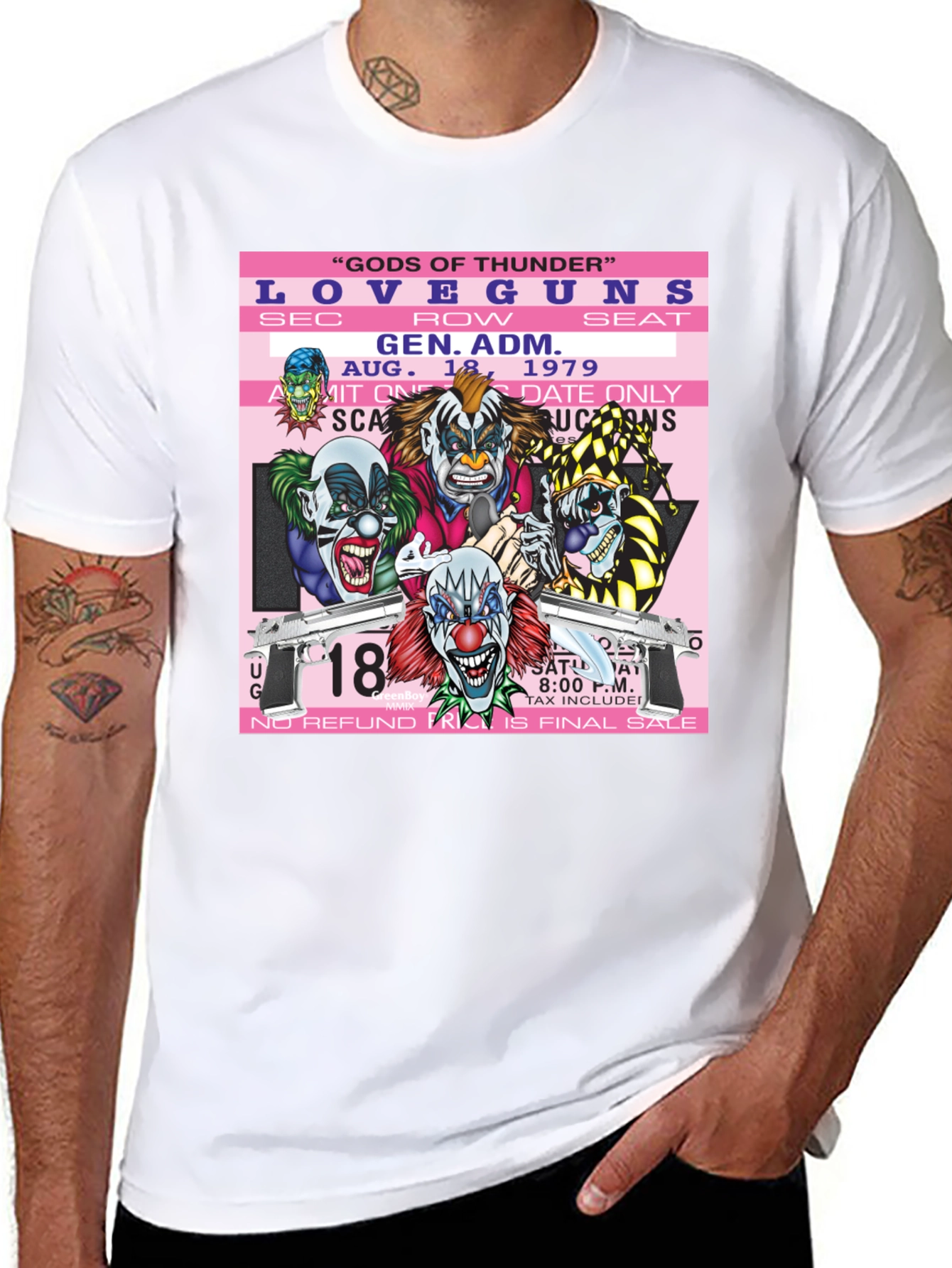 Love Guns Concert Ticket Graphic T-Shirt