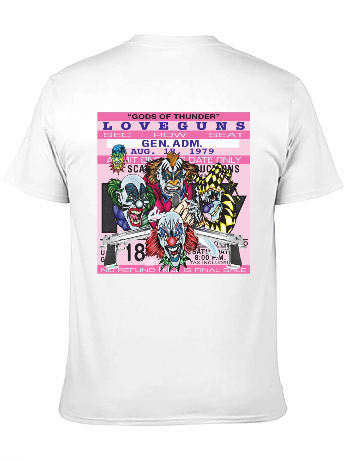 Love Guns Concert Ticket Graphic T-Shirt