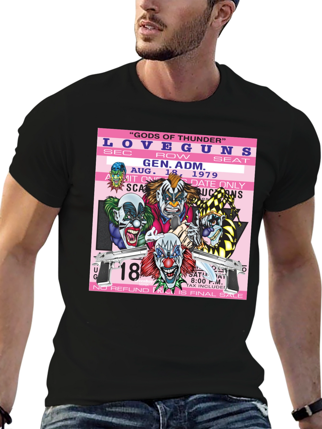 Love Guns Concert Ticket Graphic T-Shirt