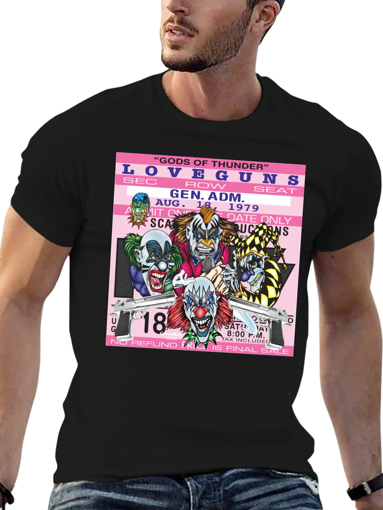 Love Guns Concert Ticket Graphic T-Shirt