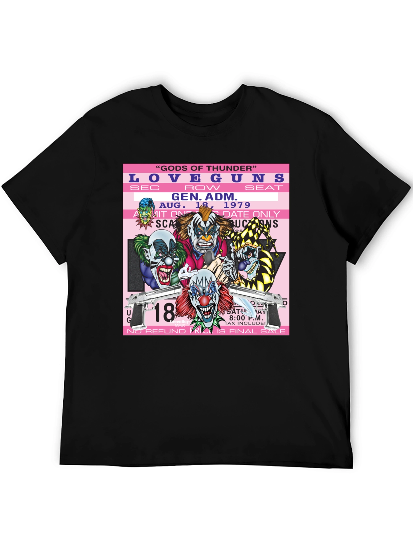 Love Guns Concert Ticket Graphic T-Shirt