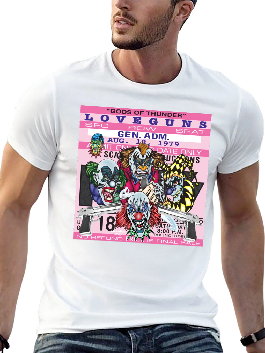 Love Guns Concert Ticket Graphic T-Shirt