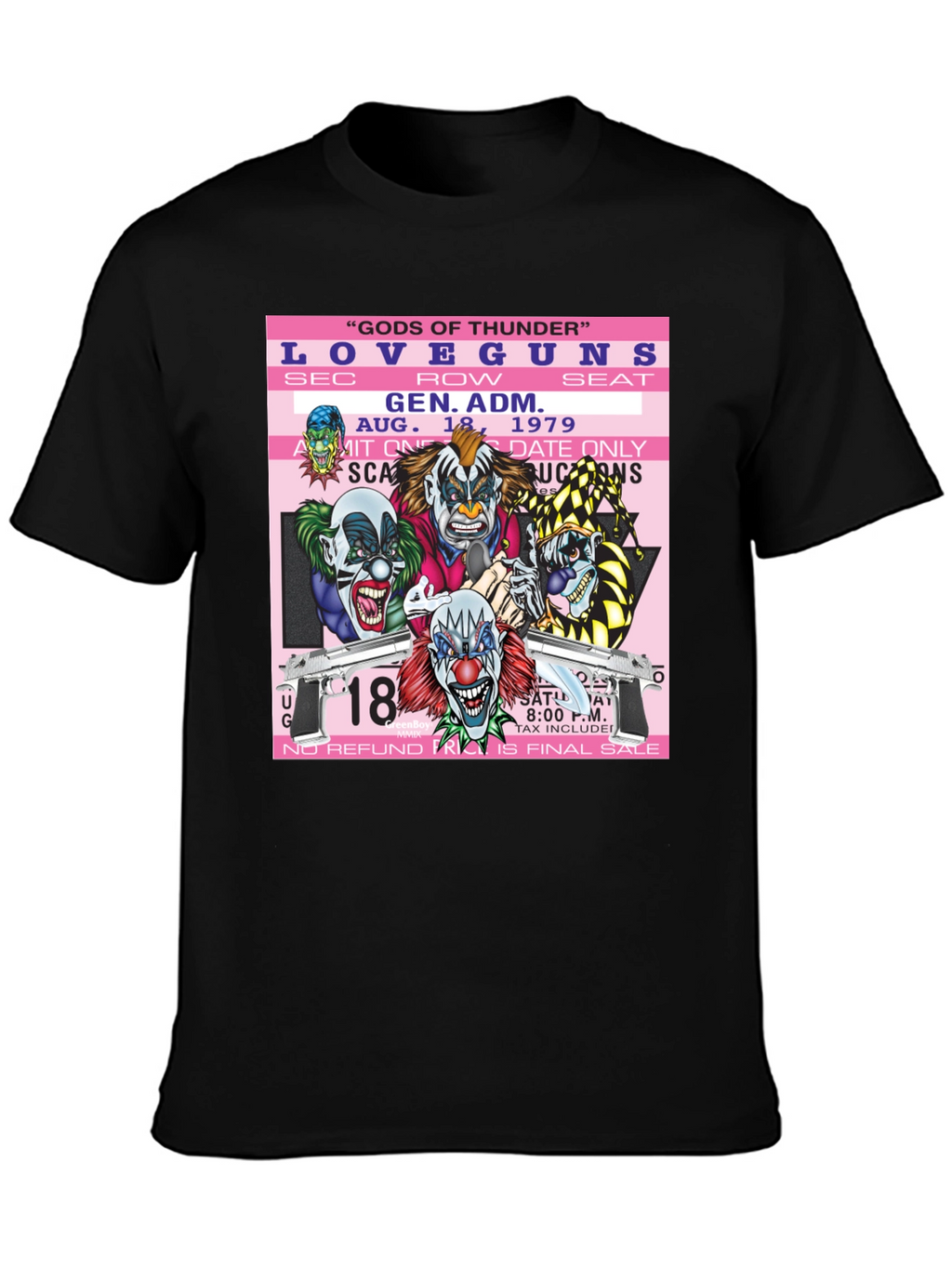 Love Guns Concert Ticket Graphic T-Shirt