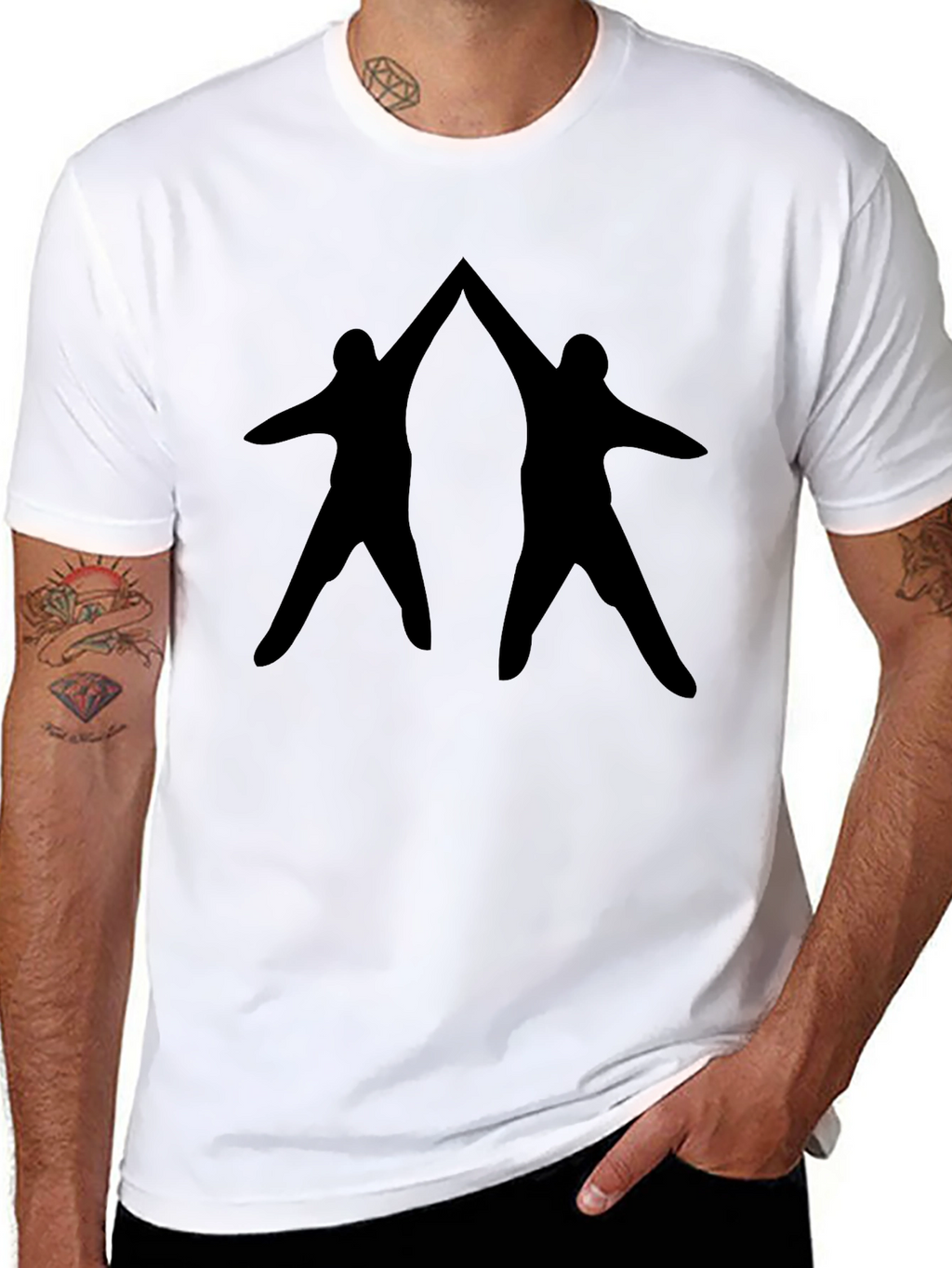 Silhouette Duo High Five Graphic T-Shirt