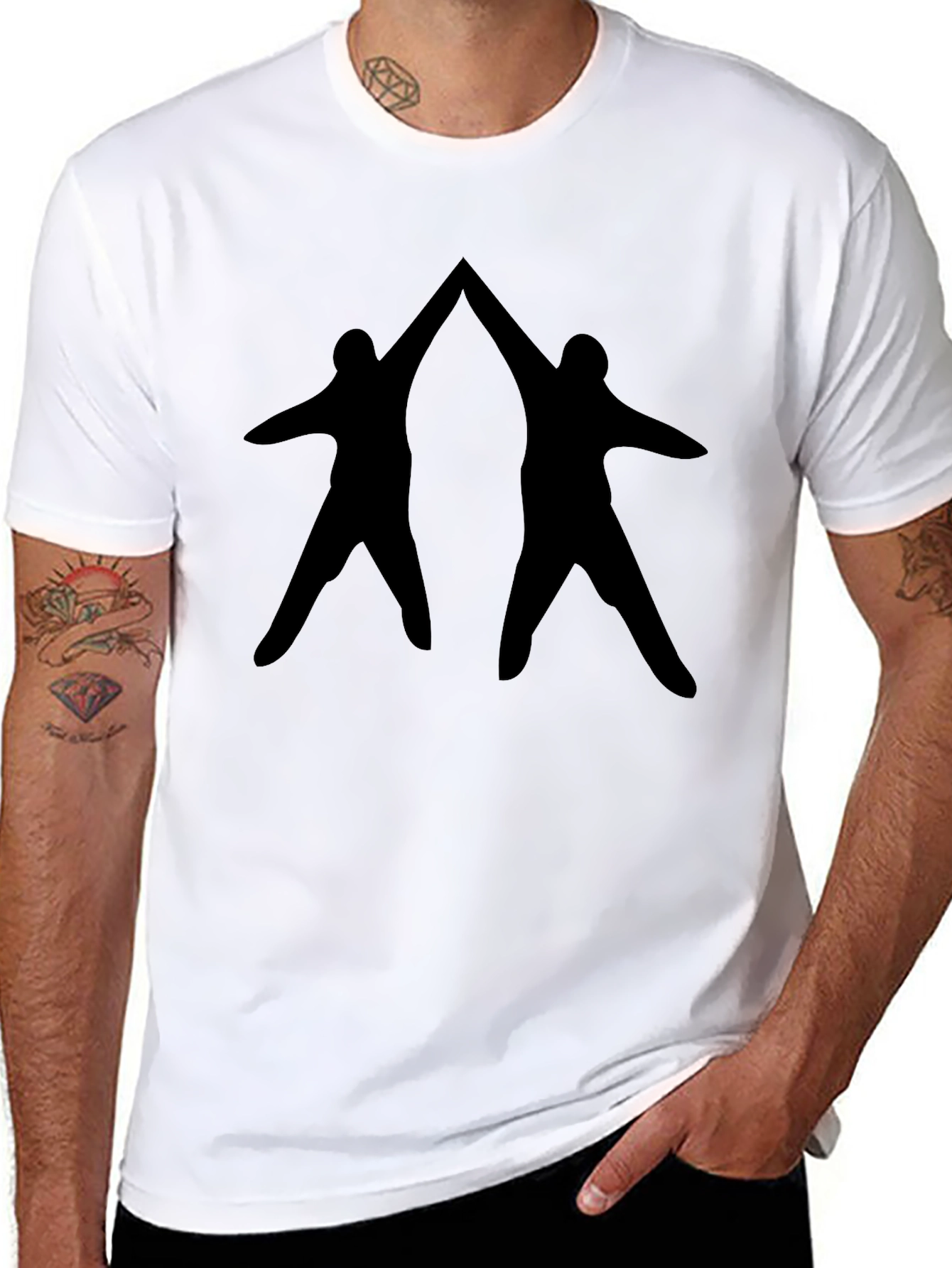 Silhouette Duo High Five Graphic T-Shirt