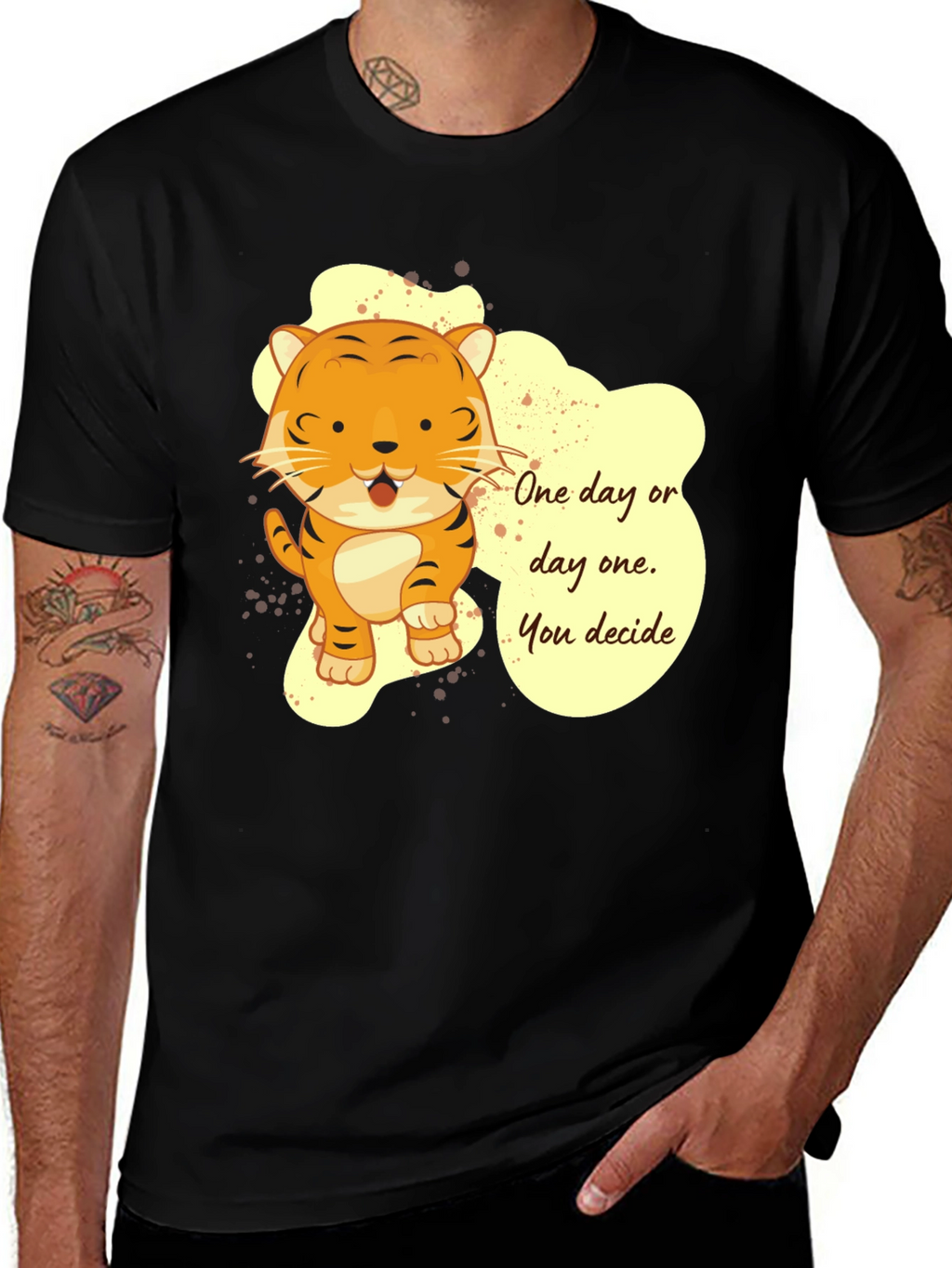 Tiger Graphic T-Shirt: One Day or Day One