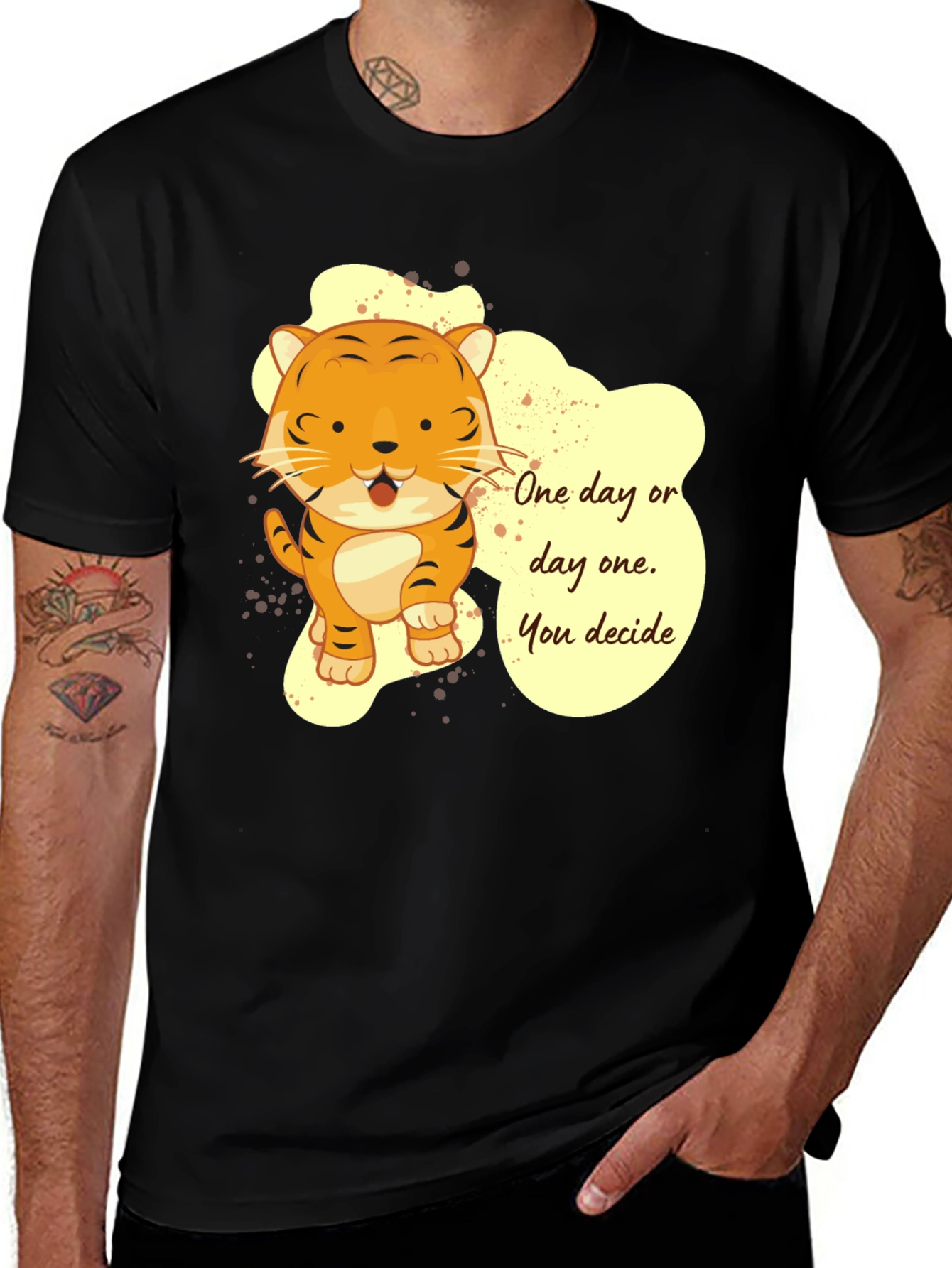 Tiger Graphic T-Shirt: One Day or Day One