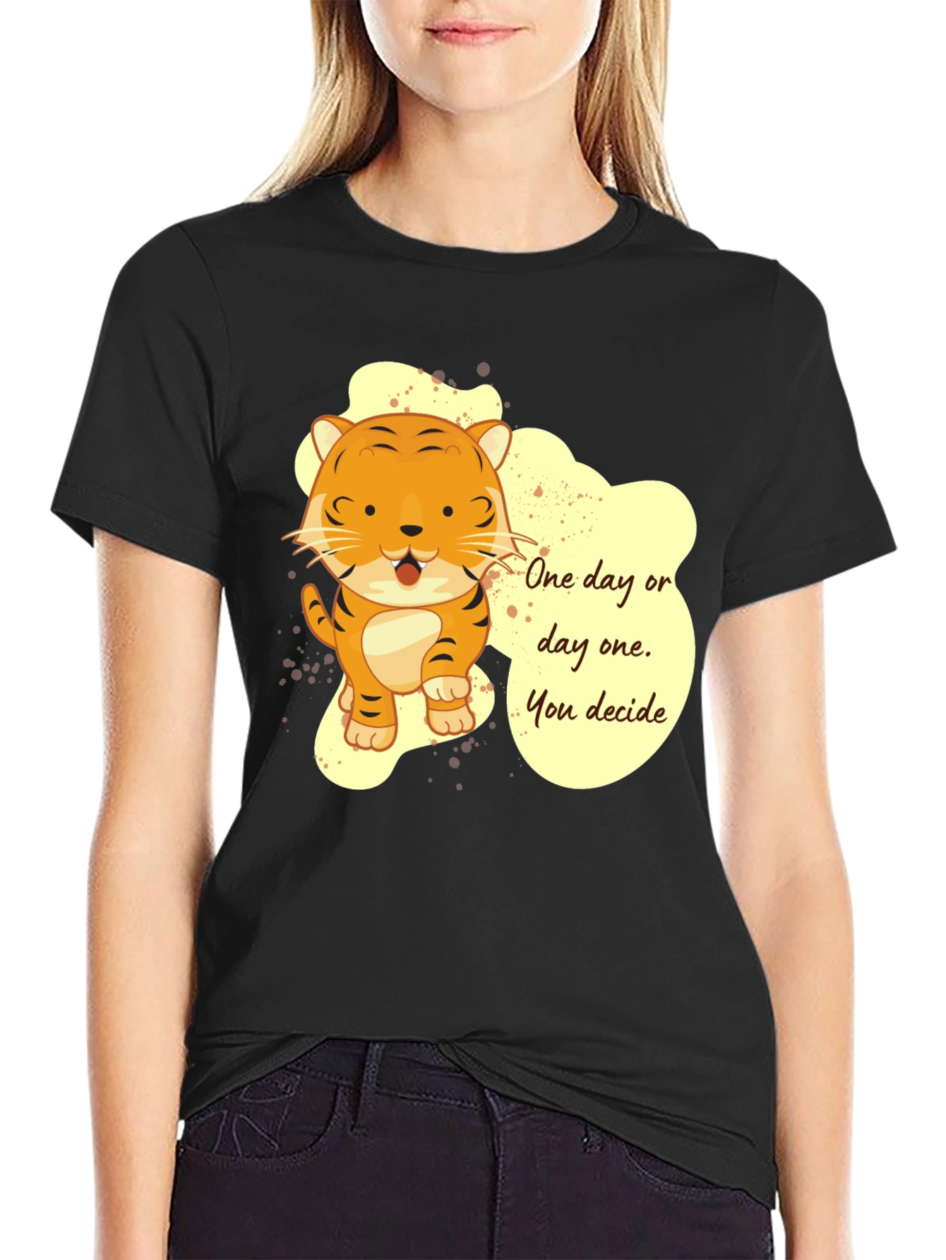 Tiger Graphic T-Shirt: One Day or Day One