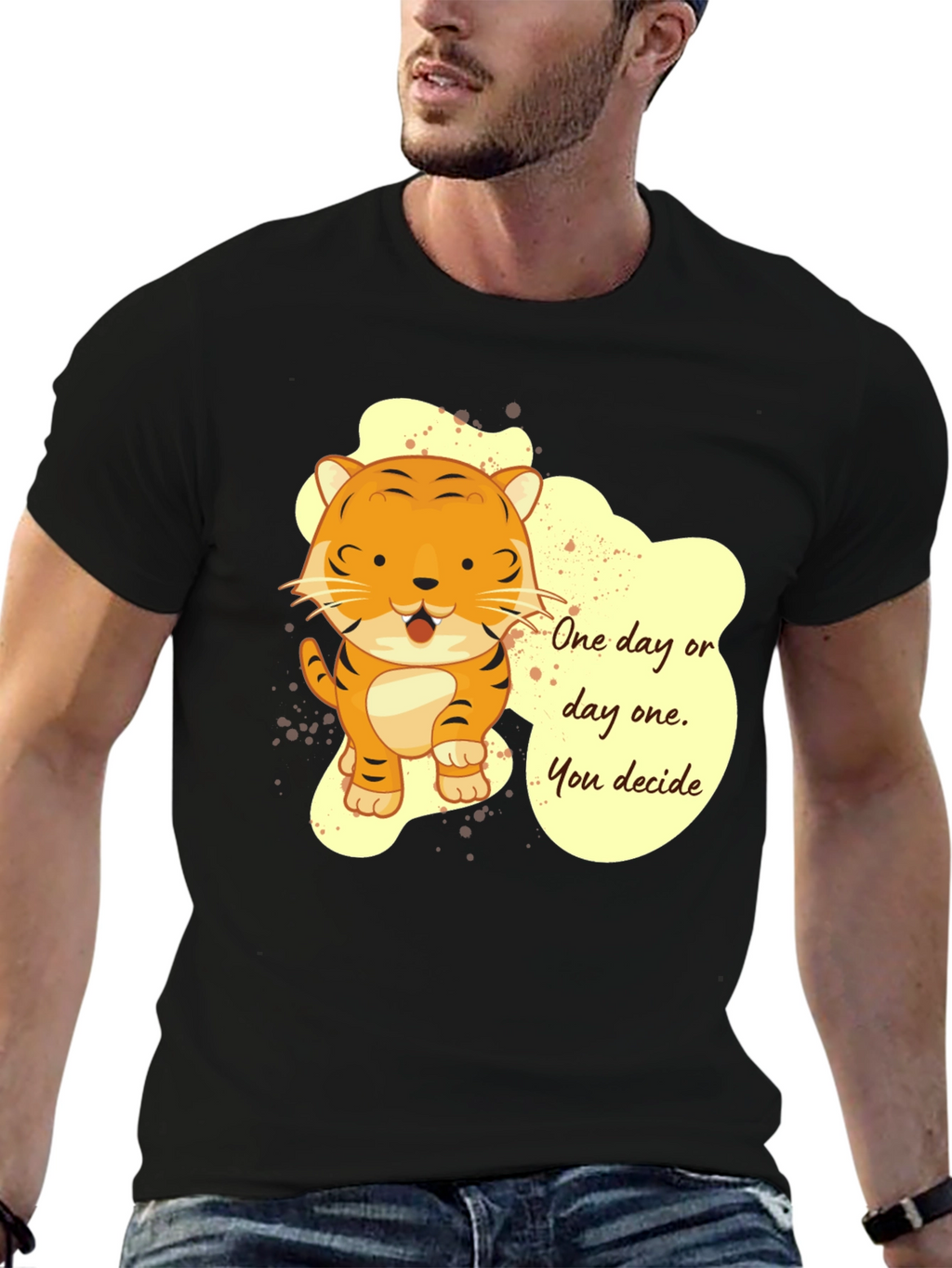 Tiger Graphic T-Shirt: One Day or Day One