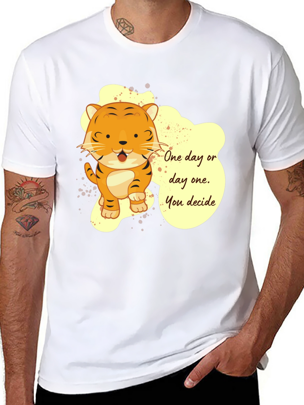 Tiger Graphic T-Shirt: One Day or Day One