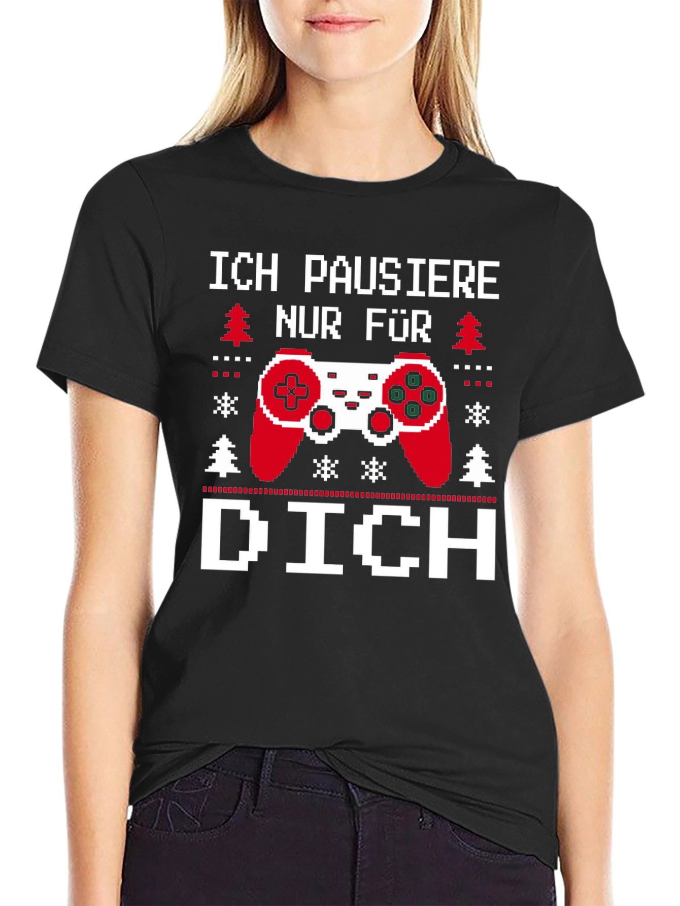 Gamer Pixel Art T-Shirt - Ich Pausiere Nur Für Dich