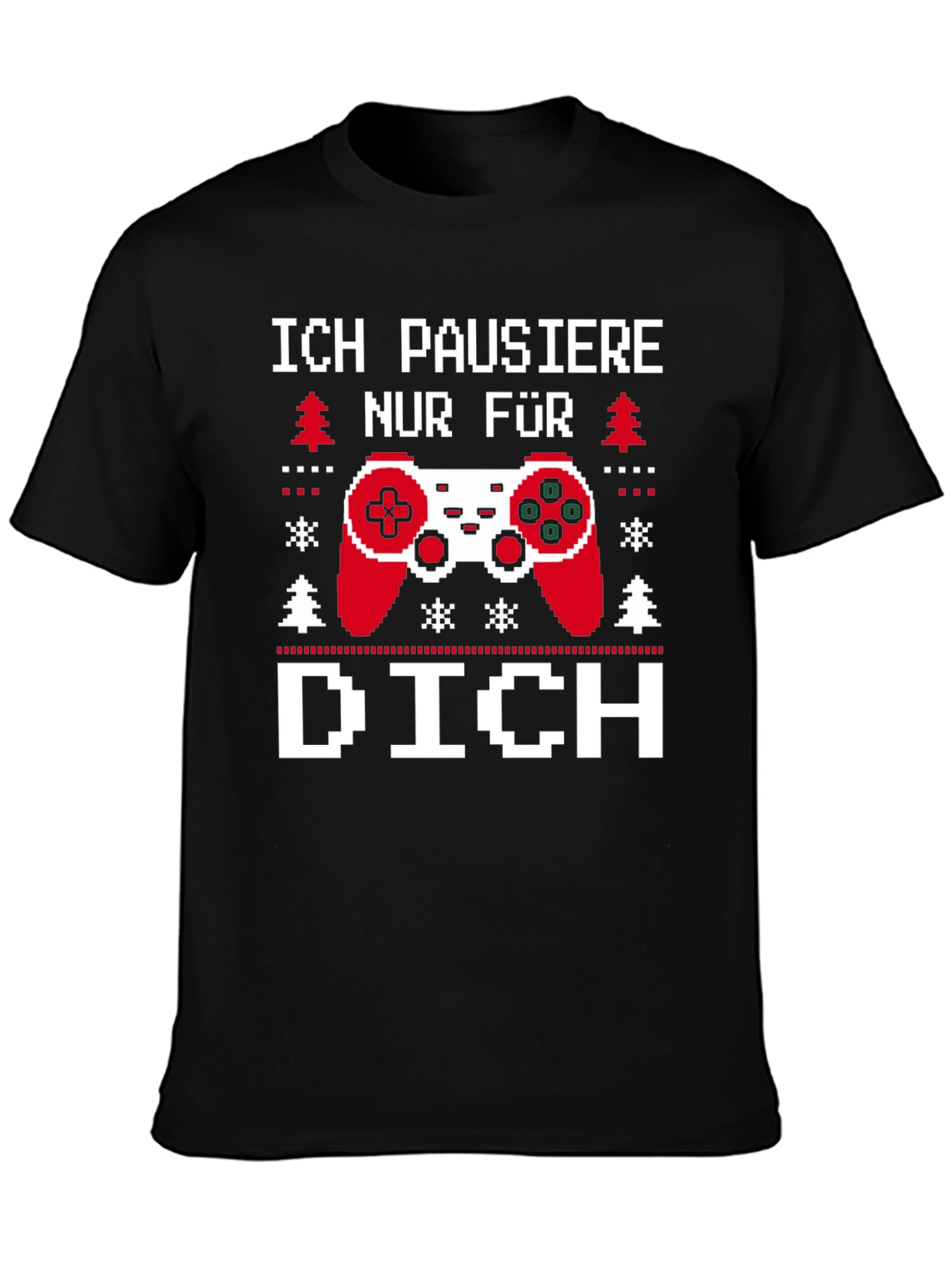 Gamer Pixel Art T-Shirt - Ich Pausiere Nur Für Dich