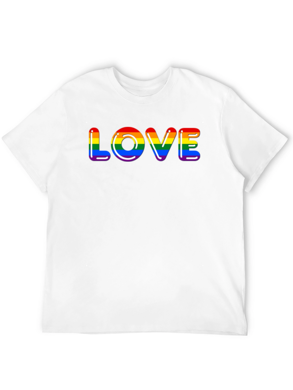 Pride Love T-Shirt - Black LGBTQ Rainbow Graphic Tee