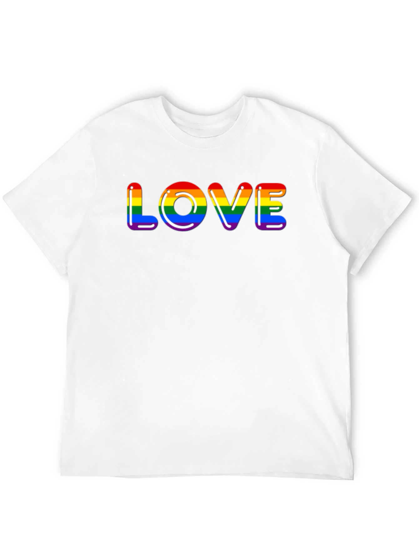 Pride Love T-Shirt - Black LGBTQ Rainbow Graphic Tee