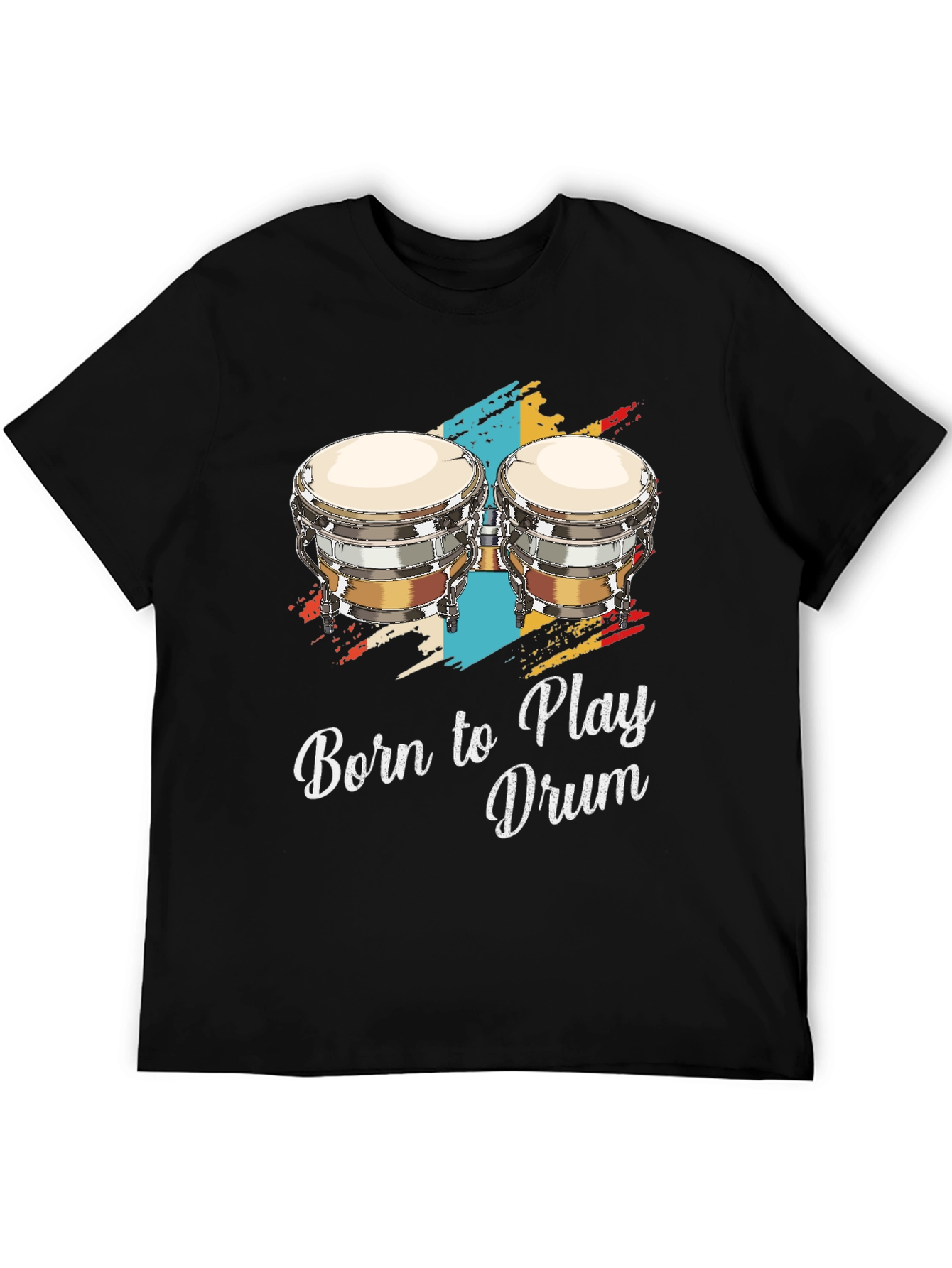 Born to Play Drum Bongo Graphic T-Shirt