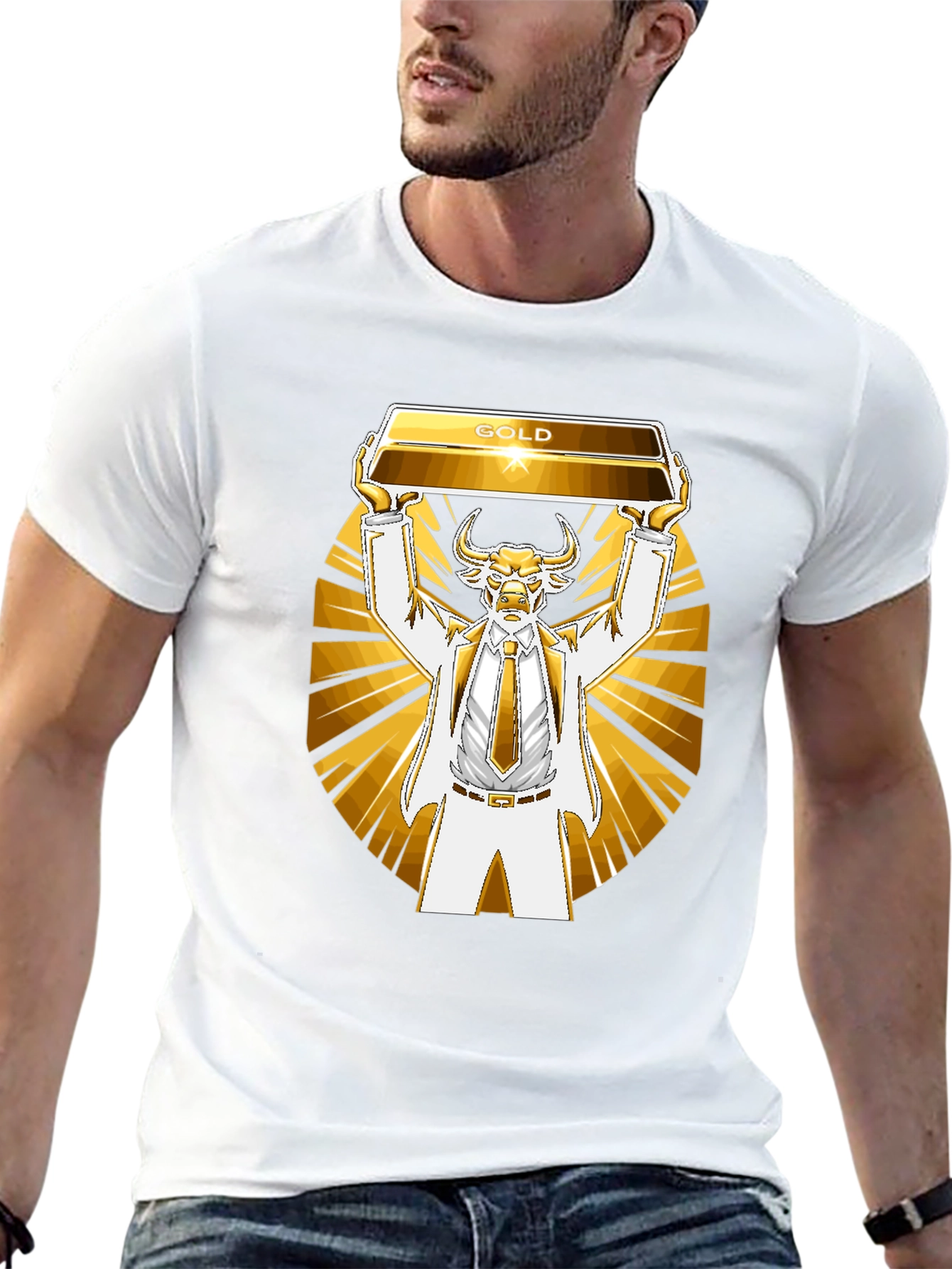Gold Bull T-Shirt - Investing Humor Tee