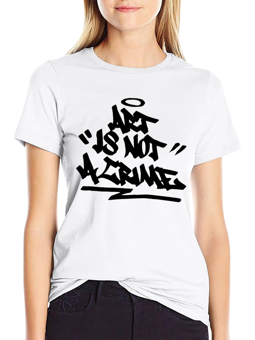Art Is Not A Crime Black Graphic Tee