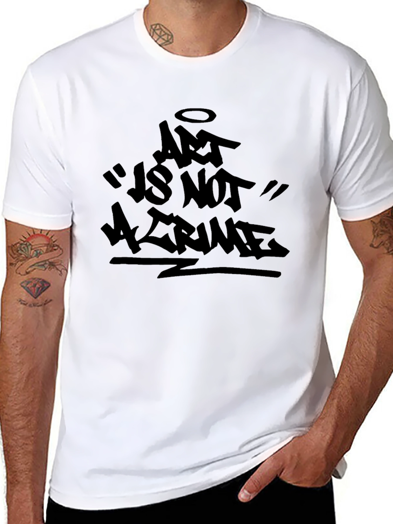 Art Is Not A Crime Black Graphic Tee