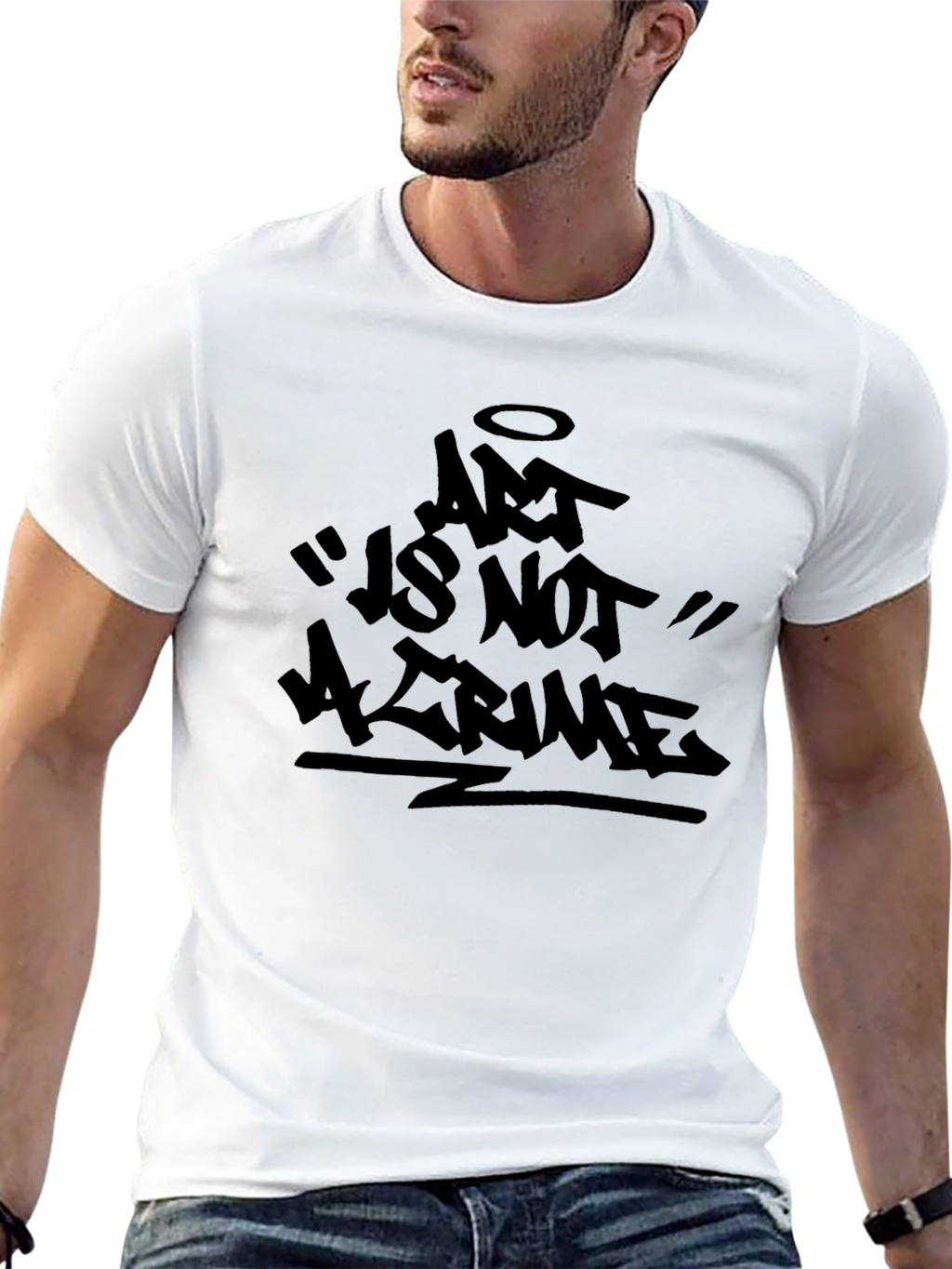 Art Is Not A Crime Black Graphic Tee