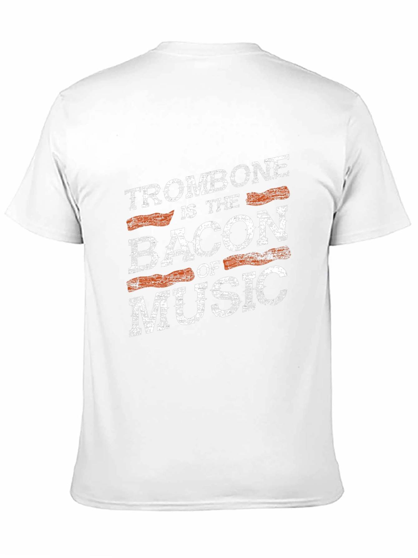 Trombone Bacon of Music Black Graphic Tee