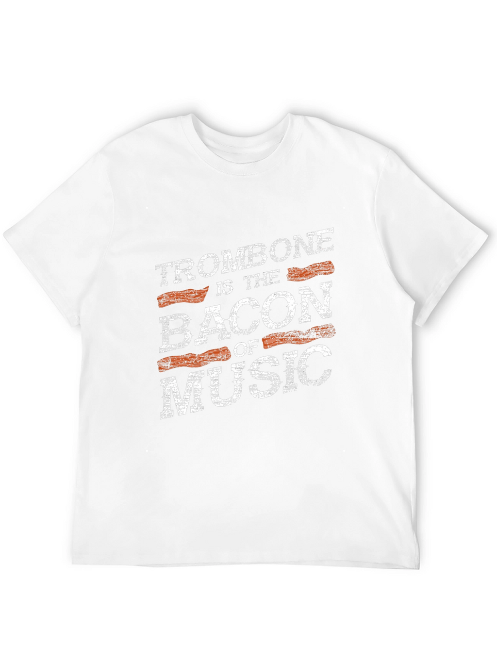 Trombone Bacon of Music Black Graphic Tee