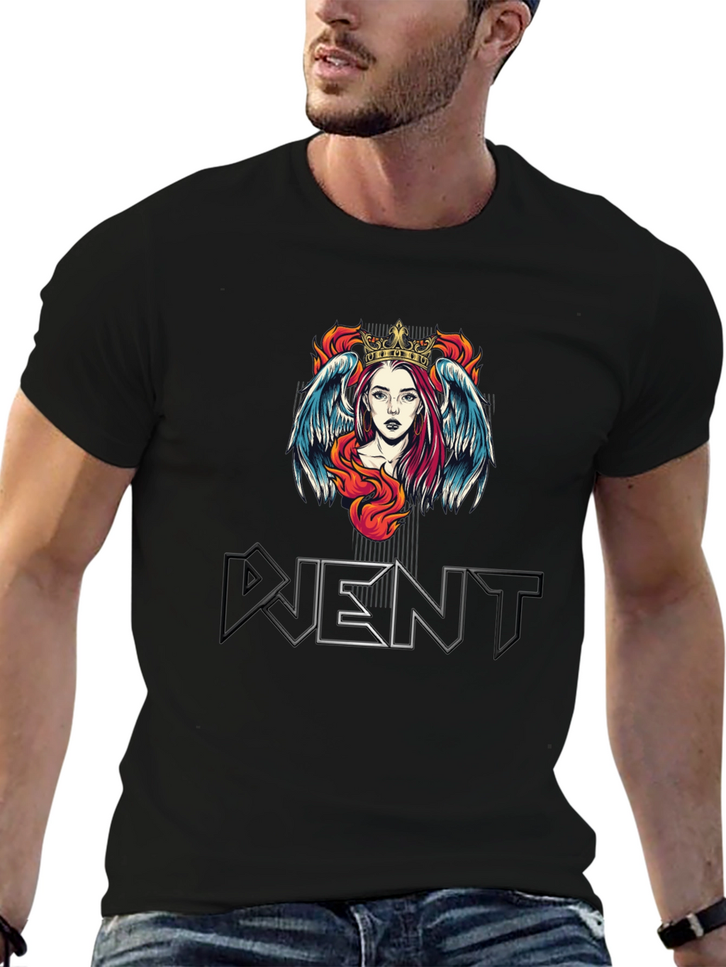 Queen Angel Graphic T-Shirt - Stylish & Unique Design