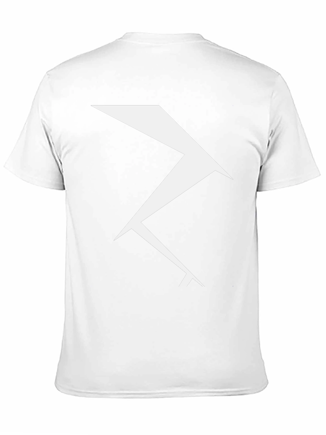 Geometric Lightning Bolt Graphic Tee - Black