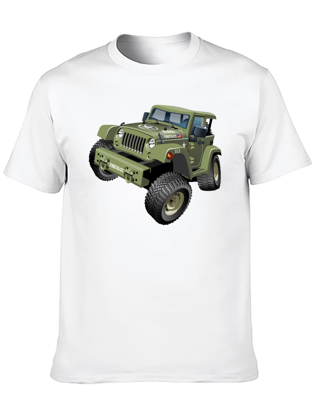 Jeep Graphic Tee - Black Crewneck Shirt