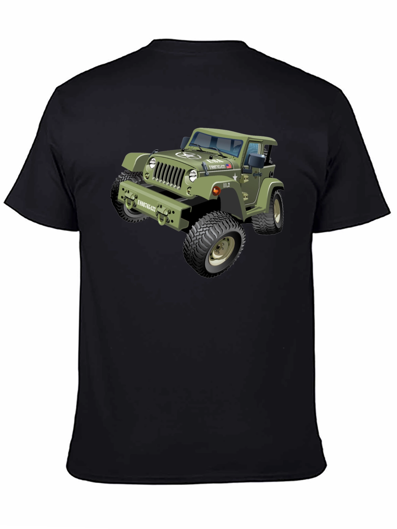 Jeep Graphic Tee - Black Crewneck Shirt