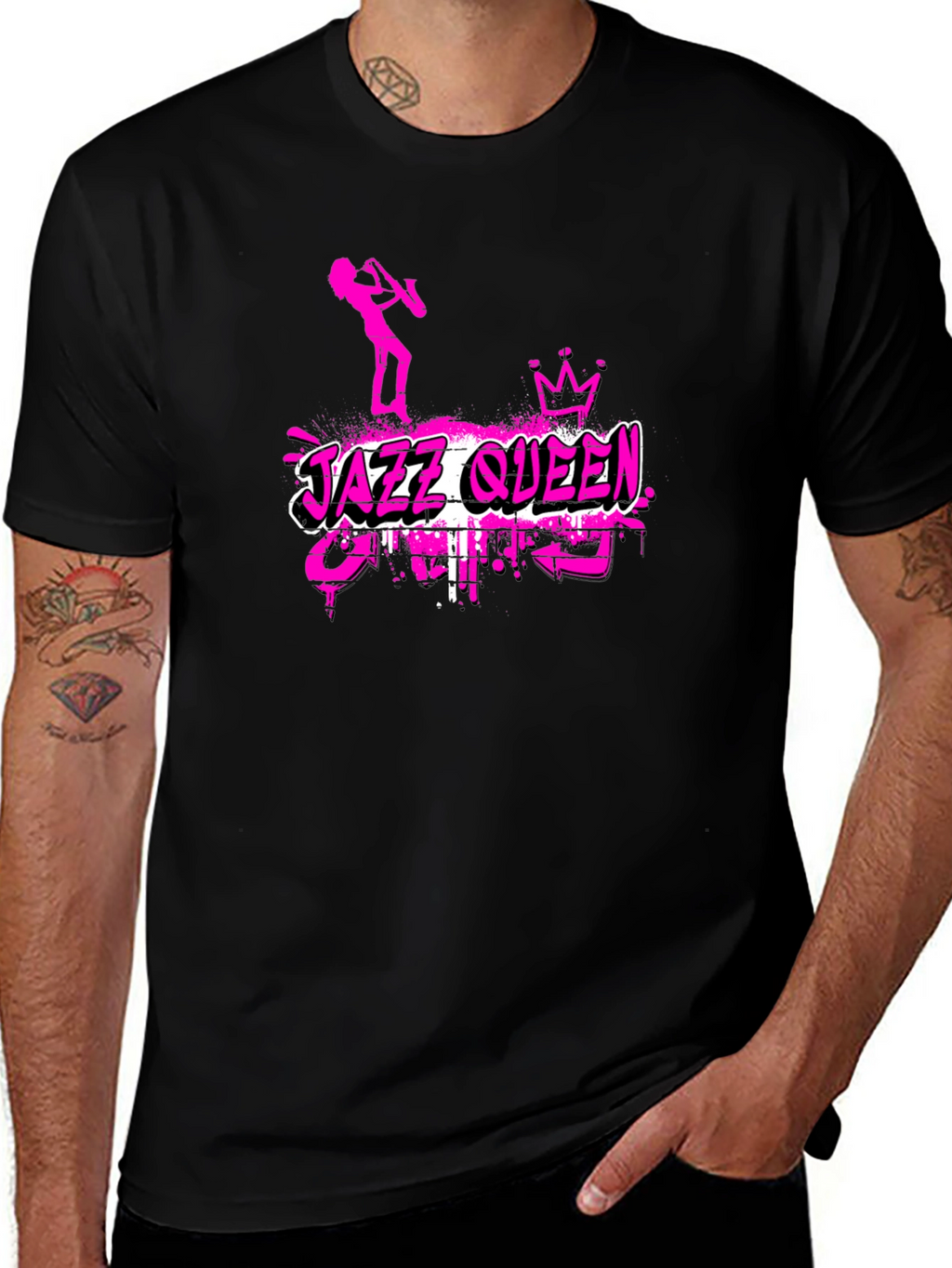 Jazz Queen Graphic Tee - Black