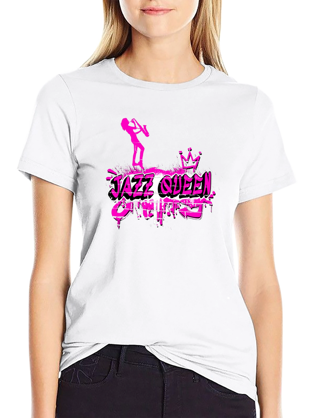 Jazz Queen Graphic Tee - Black
