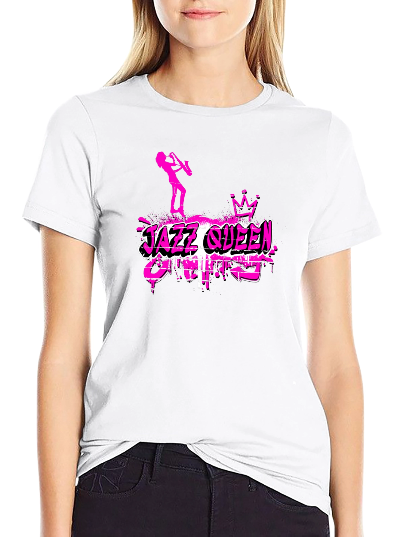 Jazz Queen Graphic Tee - Black