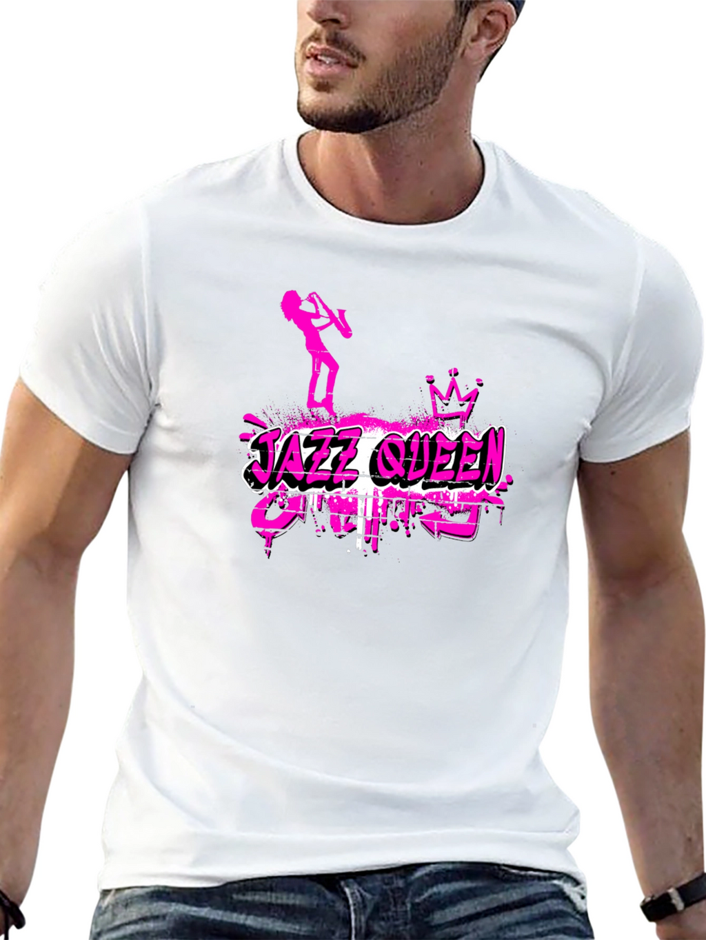 Jazz Queen Graphic Tee - Black