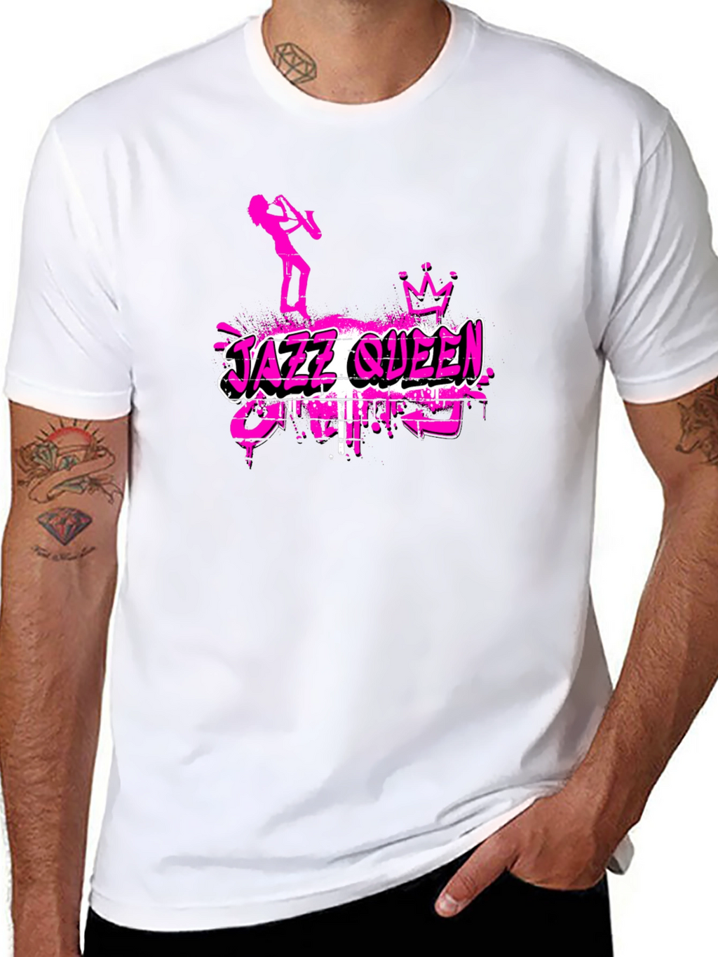 Jazz Queen Graphic Tee - Black