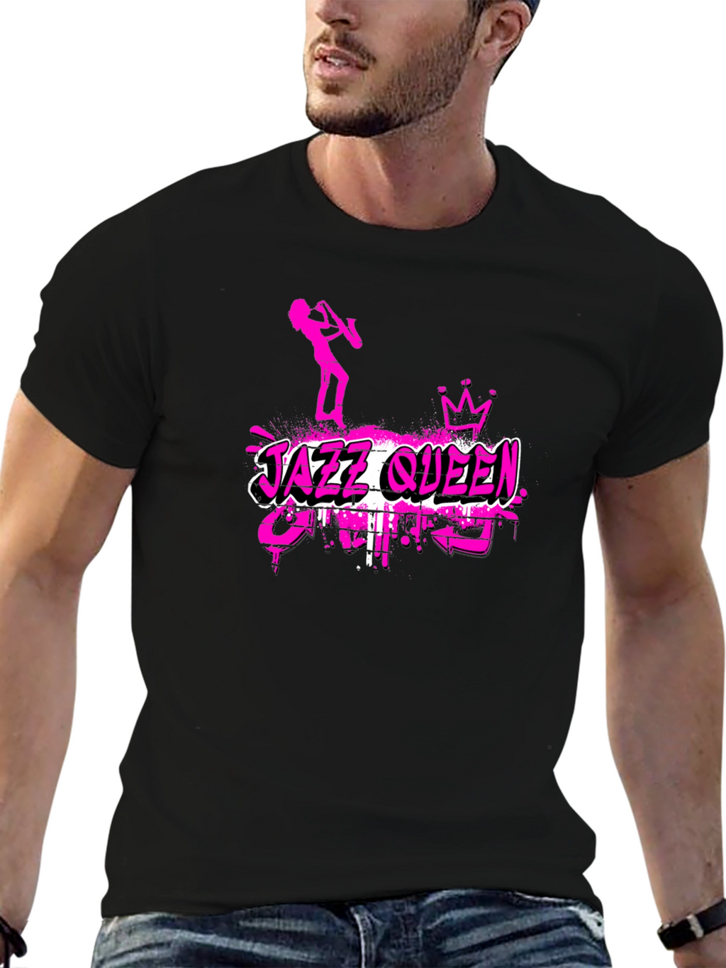 Jazz Queen Graphic Tee - Black