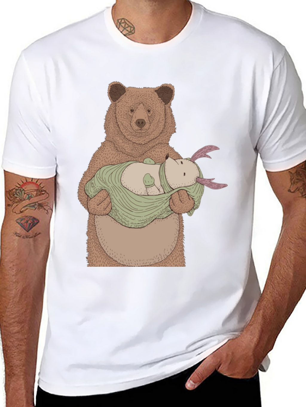 Bear Holding Creature T-Shirt