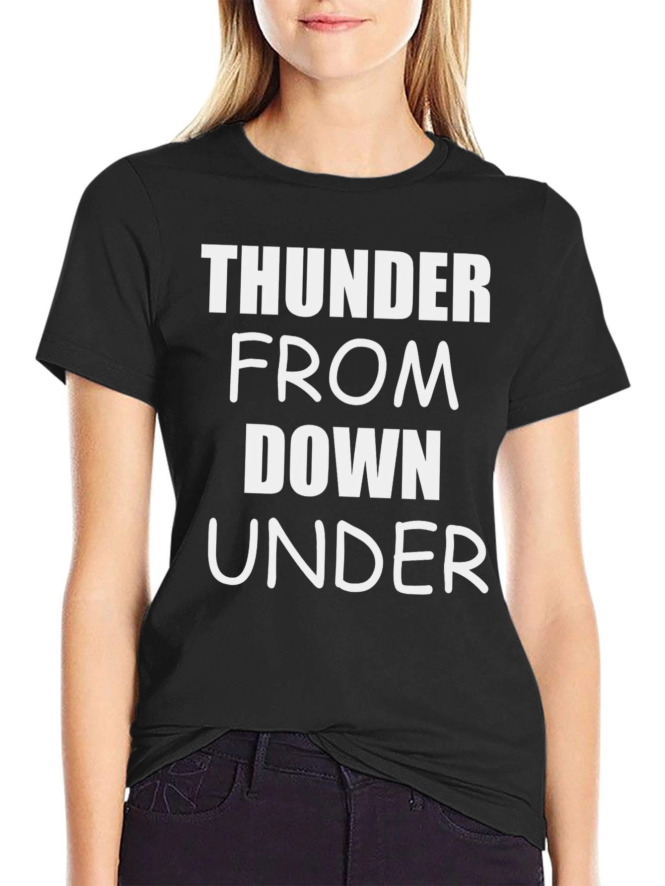 Thunder From Down Under Black Graphic Tee