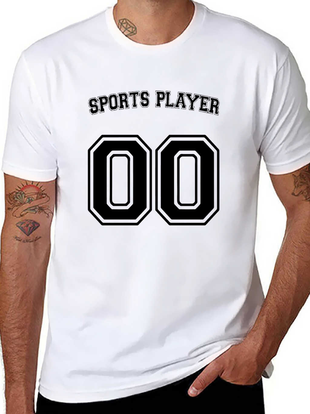Sports Player Jersey Style Black T-Shirt