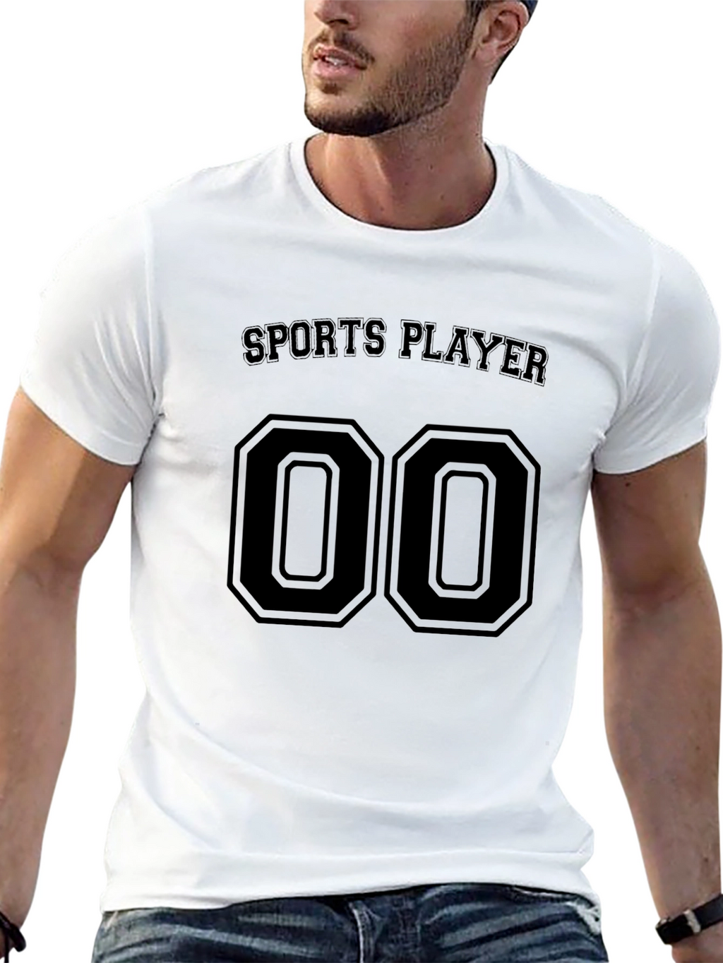 Sports Player Jersey Style Black T-Shirt