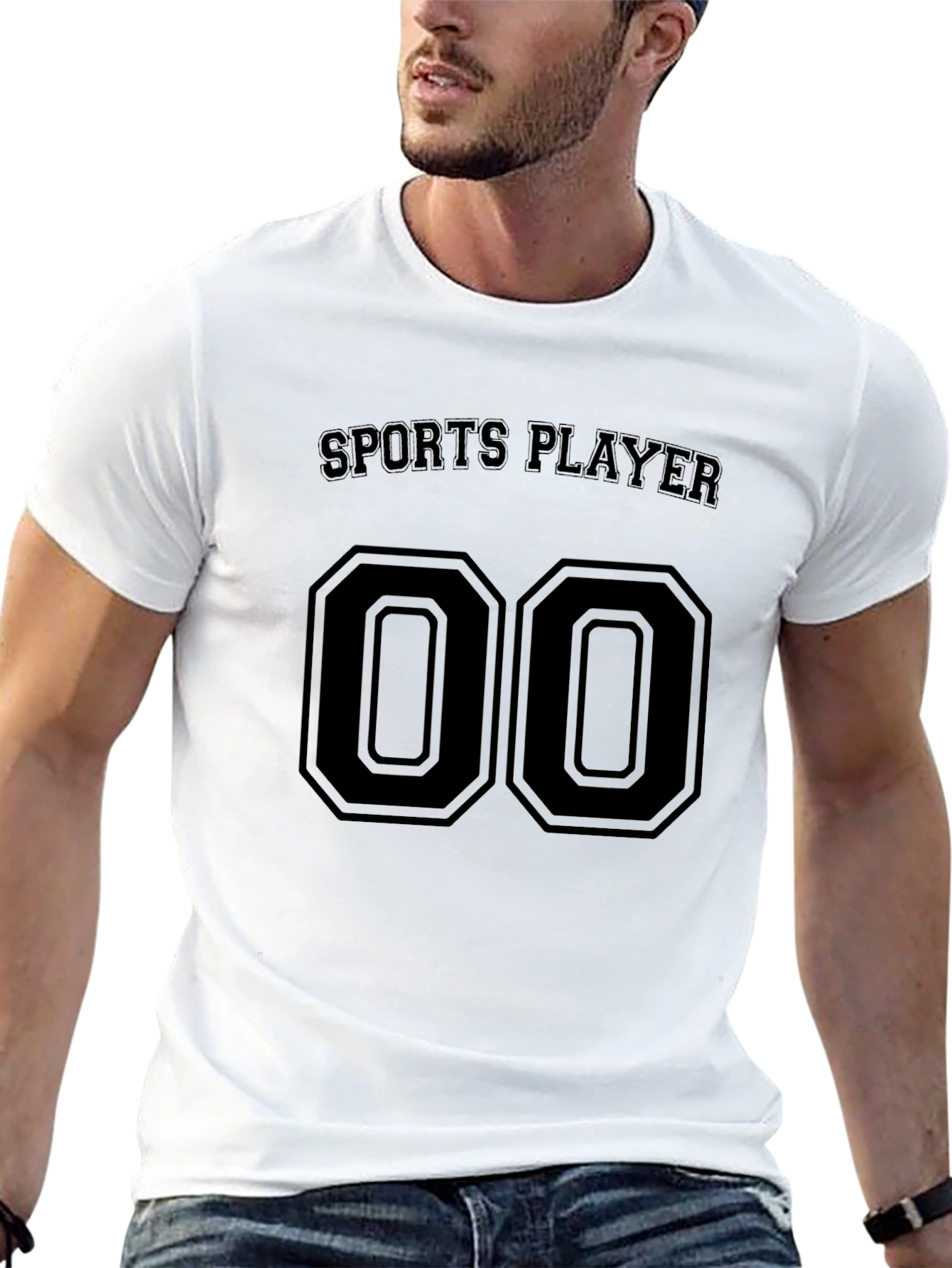 Sports Player Jersey Style Black T-Shirt