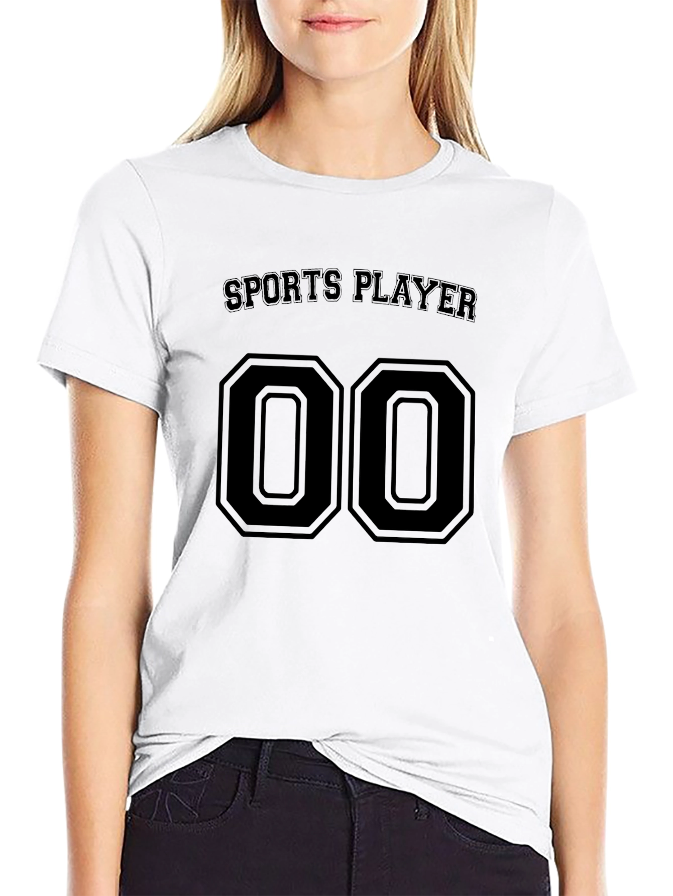 Sports Player Jersey Style Black T-Shirt