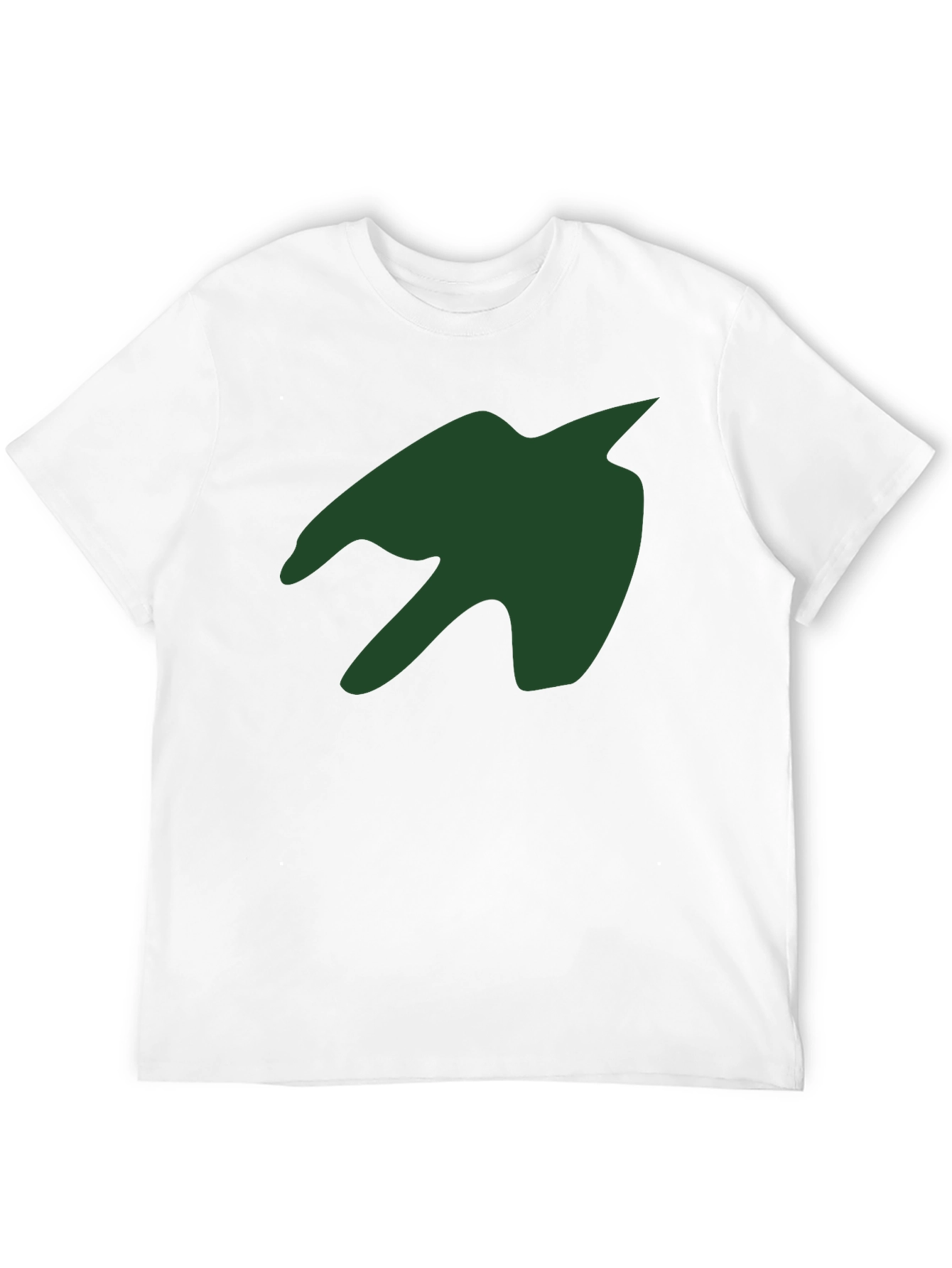 Green Silhouette Graphic Print Black T-Shirt