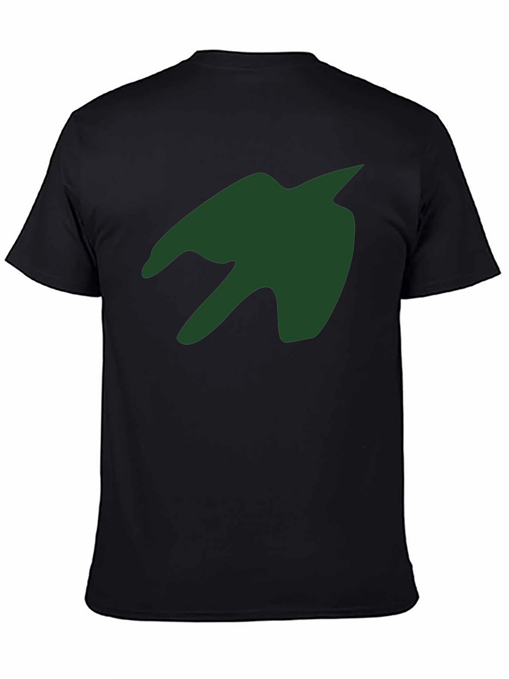 Green Silhouette Graphic Print Black T-Shirt