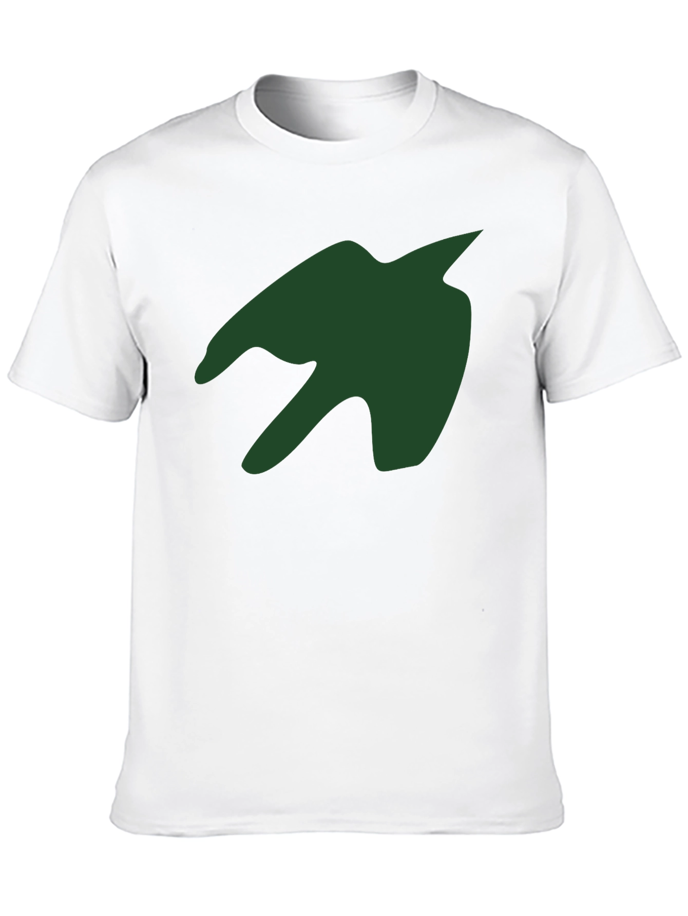 Green Silhouette Graphic Print Black T-Shirt